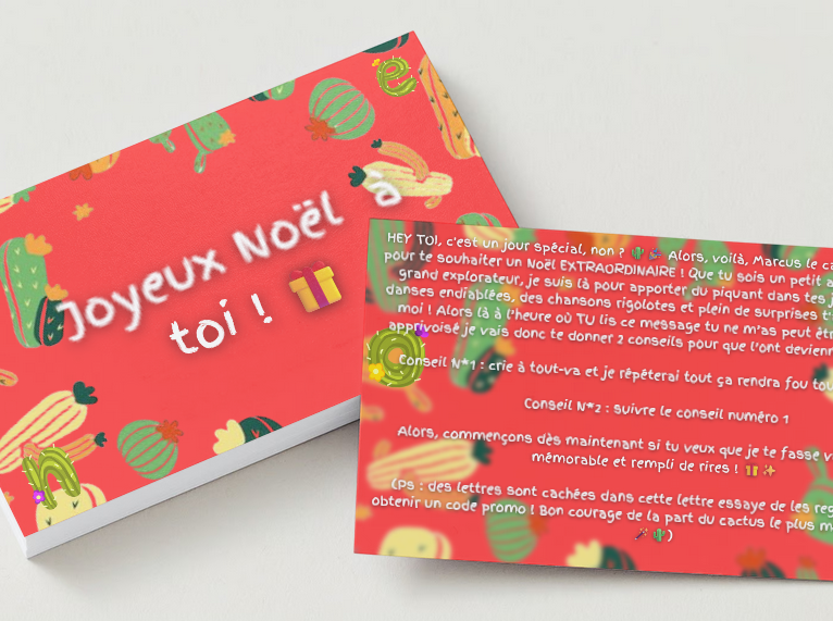 Carte de Noël (avec enigme !)